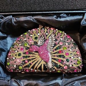 Vibrant Multicolor Embellished Clutch
